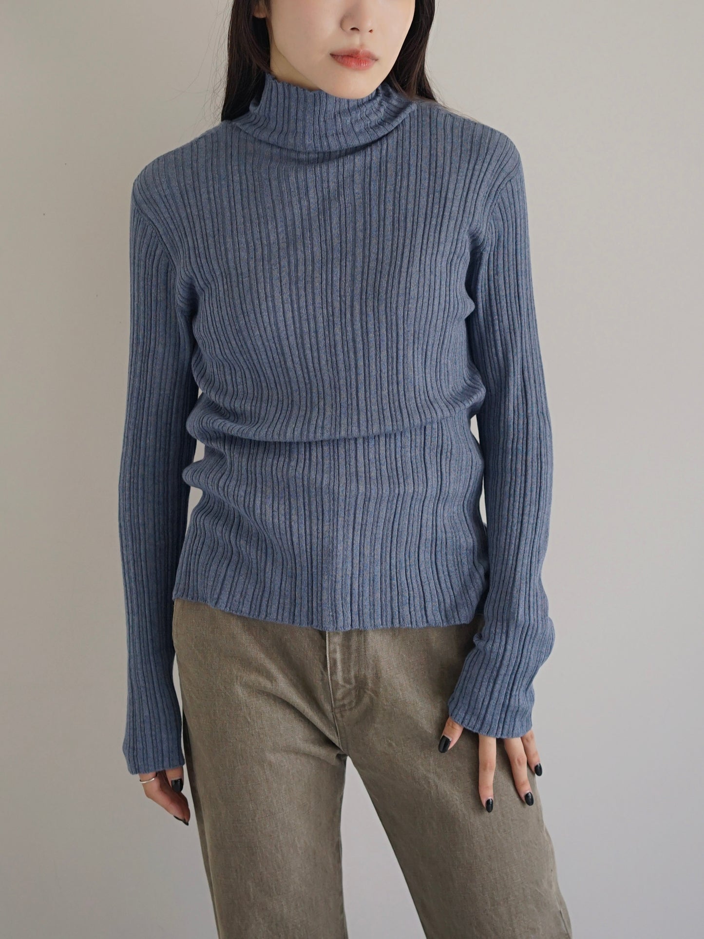 WANDERUNG / Ribbed Pullover (3color)
