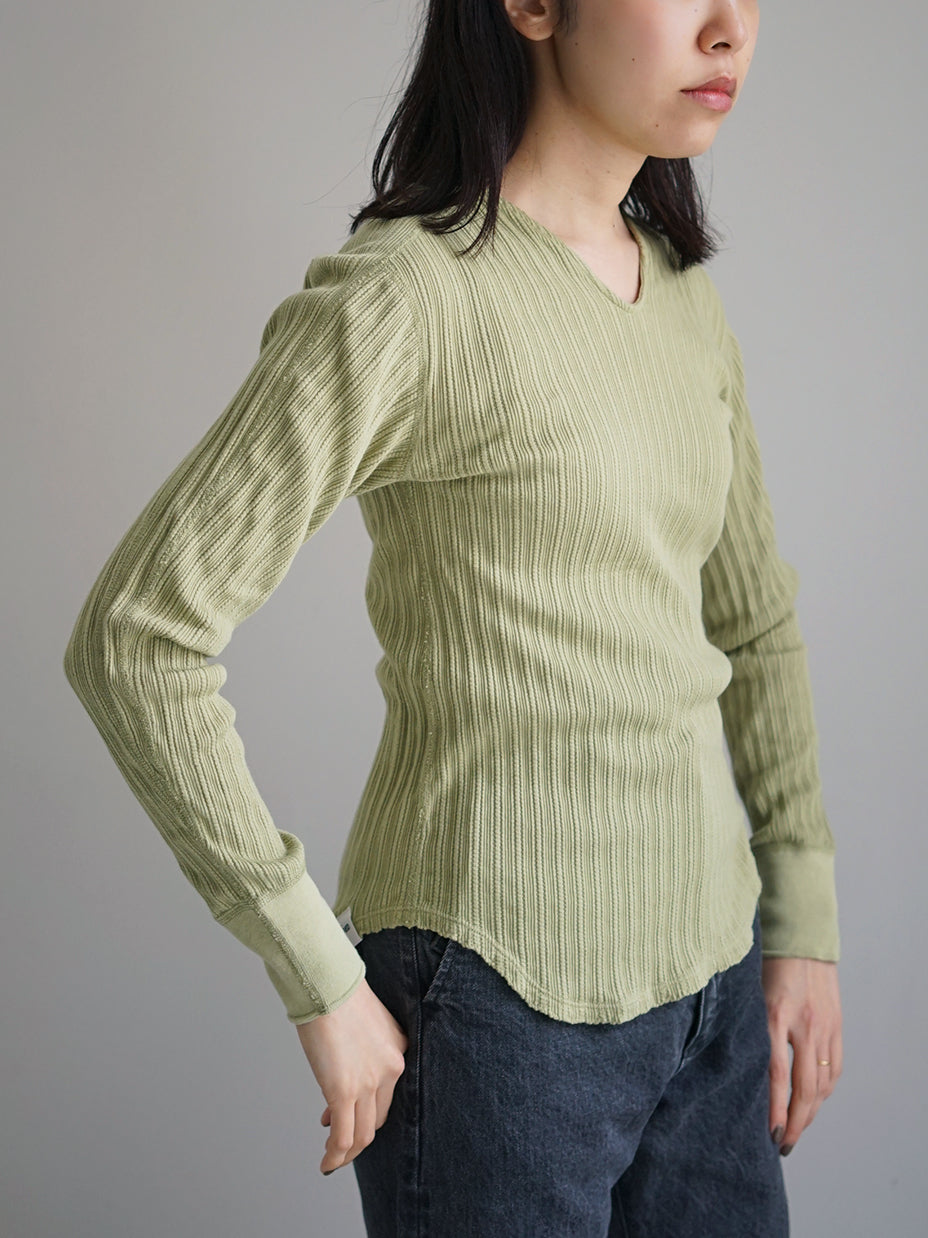 JöICEADDED / Picot hem Long Sleeve Top (2color)