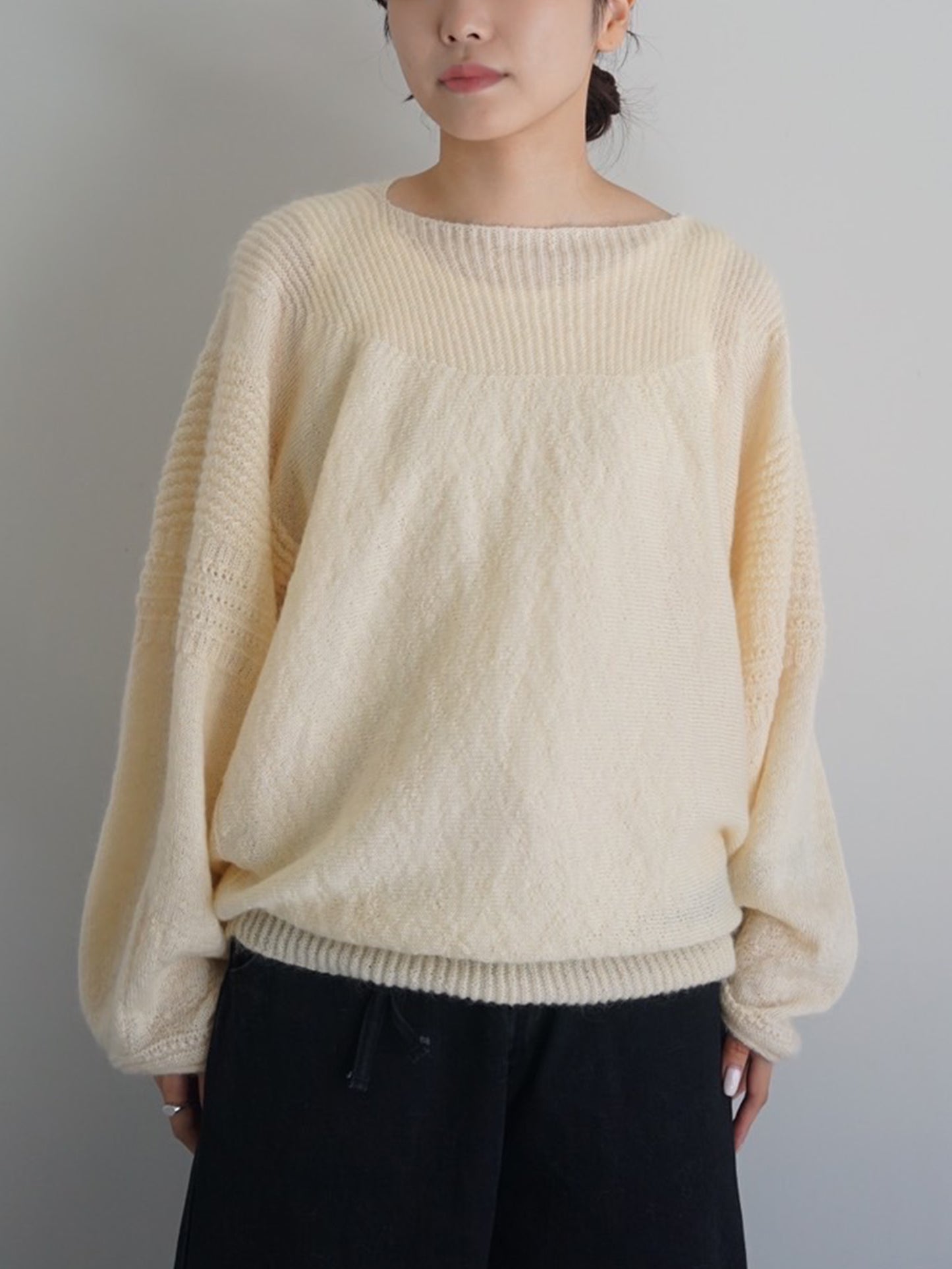 JöICEADDED / Rounded Geometric knit sweater
