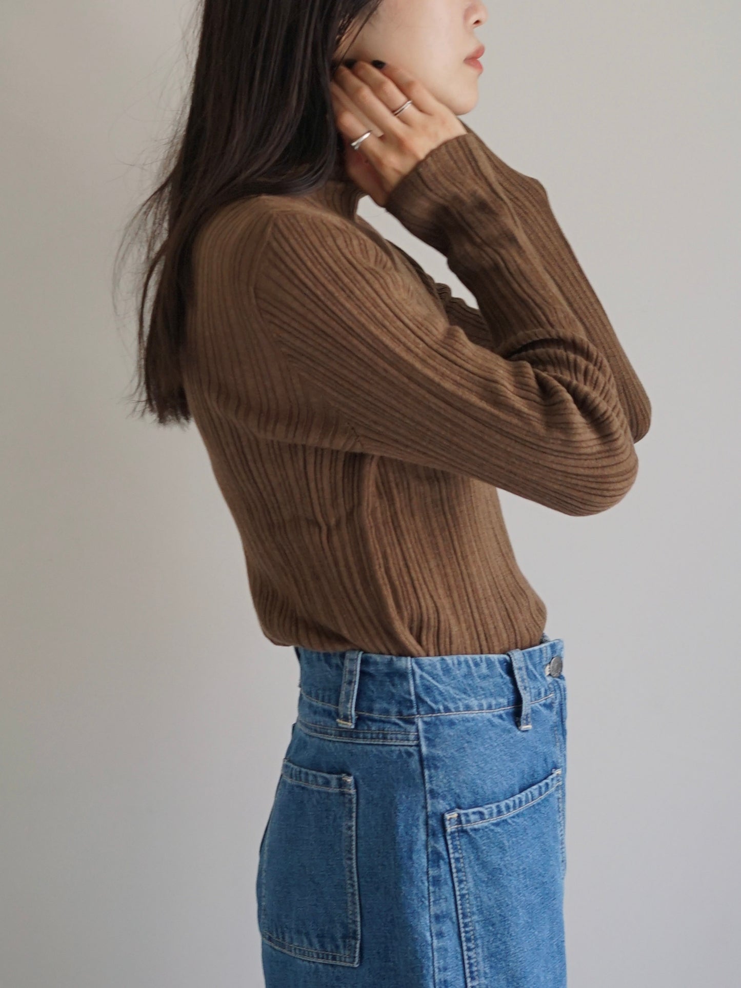 WANDERUNG / Ribbed Pullover (3color)