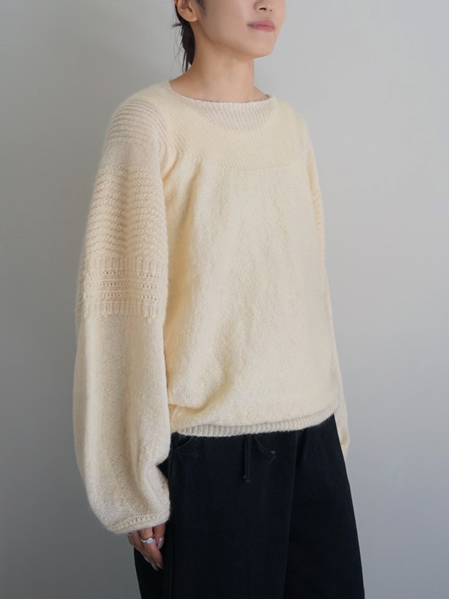 JöICEADDED / Rounded Geometric knit sweater