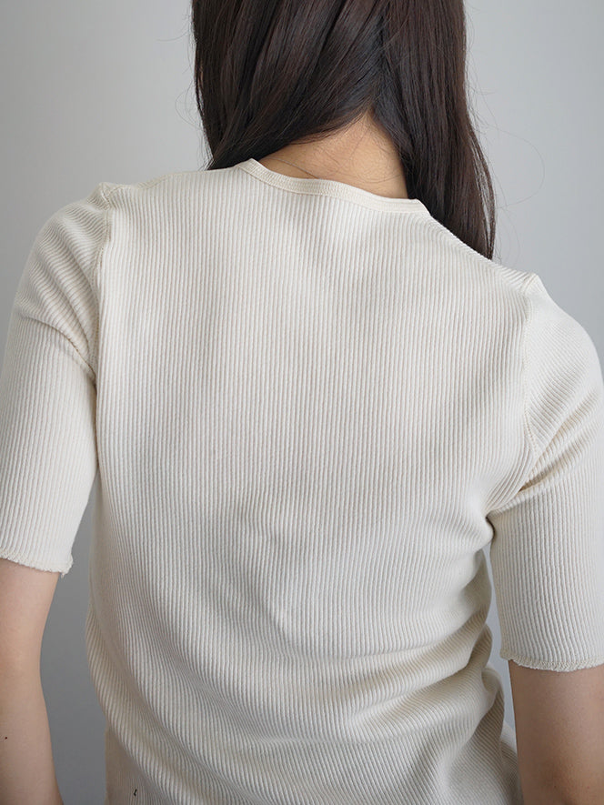 THE HINOKI / Organic Cotton Rib T-Shirt (2color)