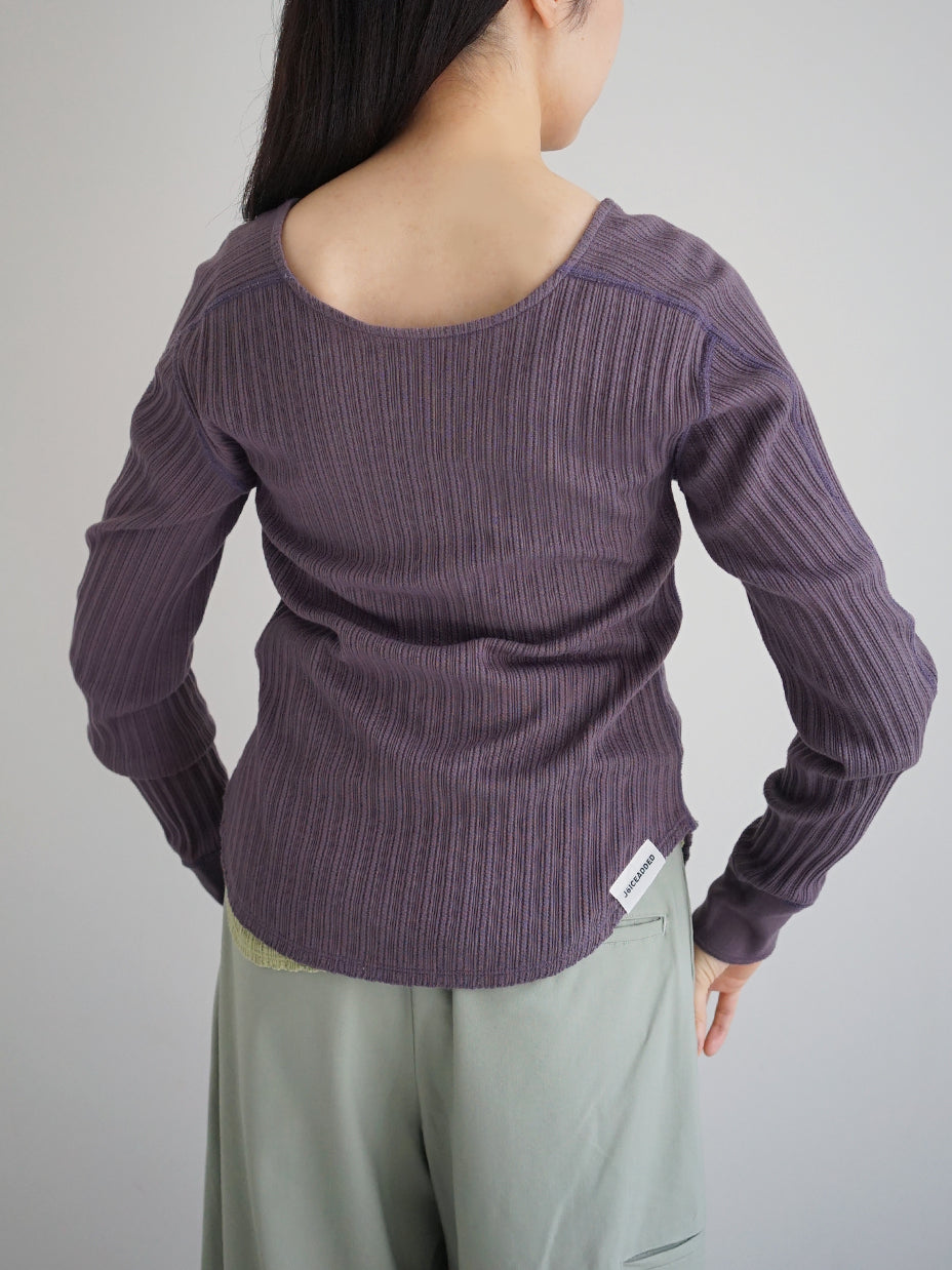 JöICEADDED / Picot hem Long Sleeve Top (2color)