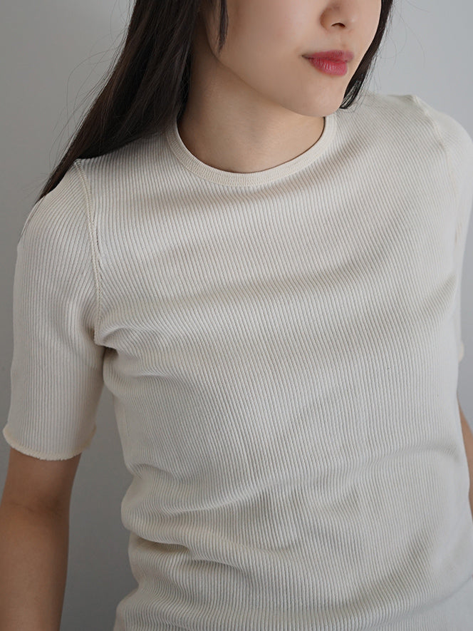 THE HINOKI / Organic Cotton Rib T-Shirt (2color)