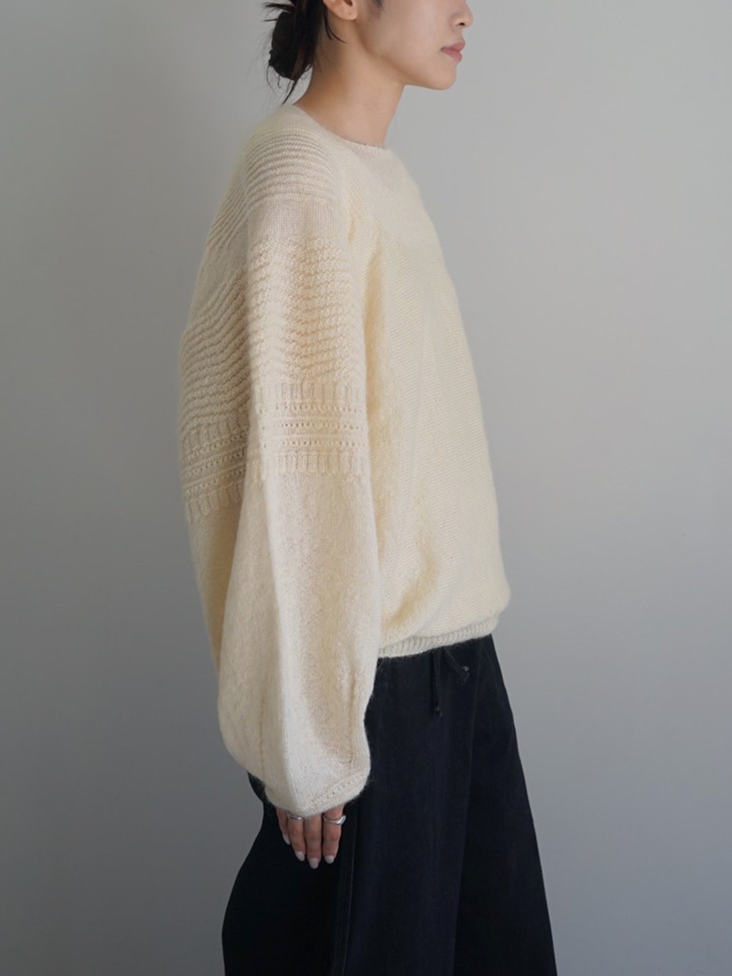 JöICEADDED / Rounded Geometric knit sweater