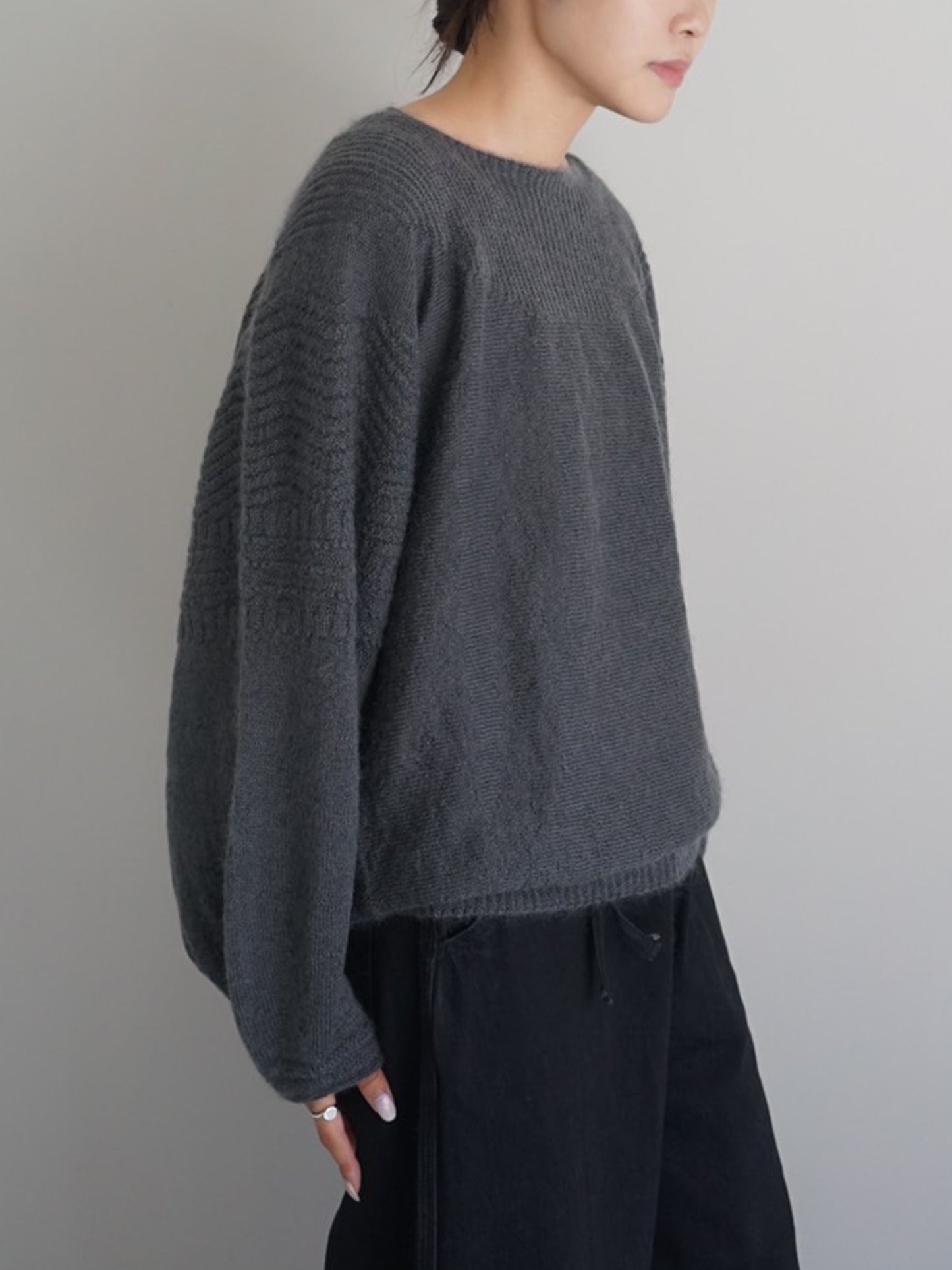 JöICEADDED / Rounded Geometric knit sweater