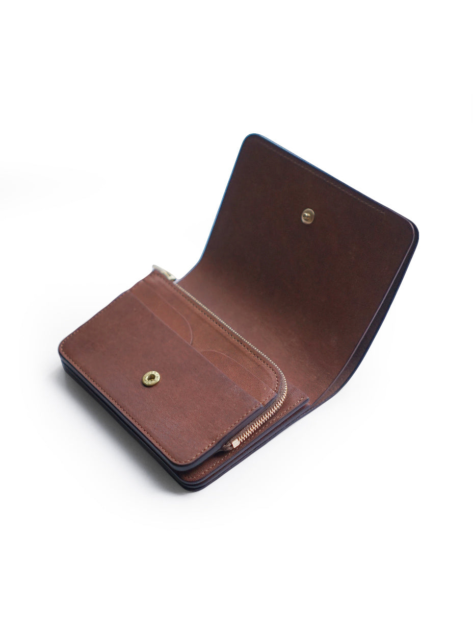 forme / Short wallet "Tigres black・ dark brown"
