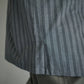 THE HINOKI / Organic Cotton Poplin Stripe Regular Collar Shirt “charcoal stripe”
