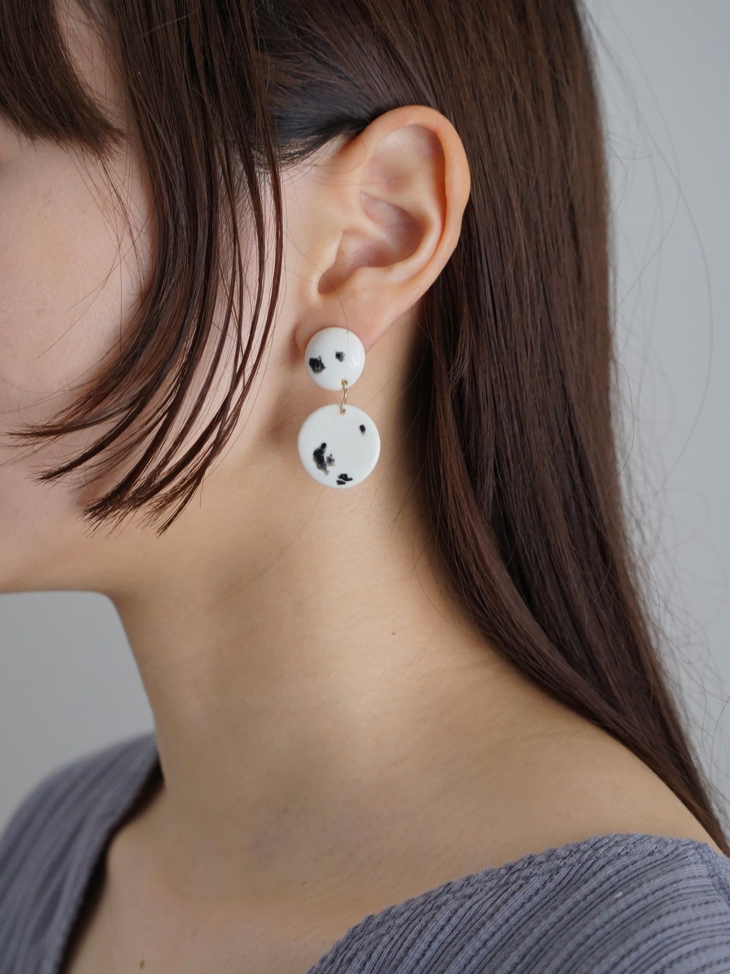 SŌK / dangle MOW - MARU (pierce & earring)