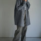 THE HINOKI / Organic Cotton Poplin Stripe Regular Collar Shirt “charcoal stripe”