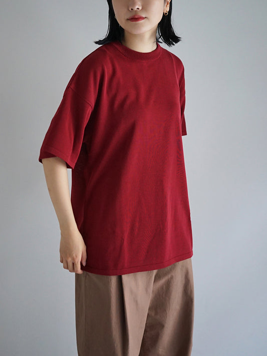 【 steef別注 】TORICI / アイスビックTセーター（ユニセックス） "RED"