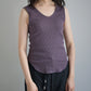 JöICEADDED /  Picot hem Tank Top “PURPLE・LEAF GREEN”