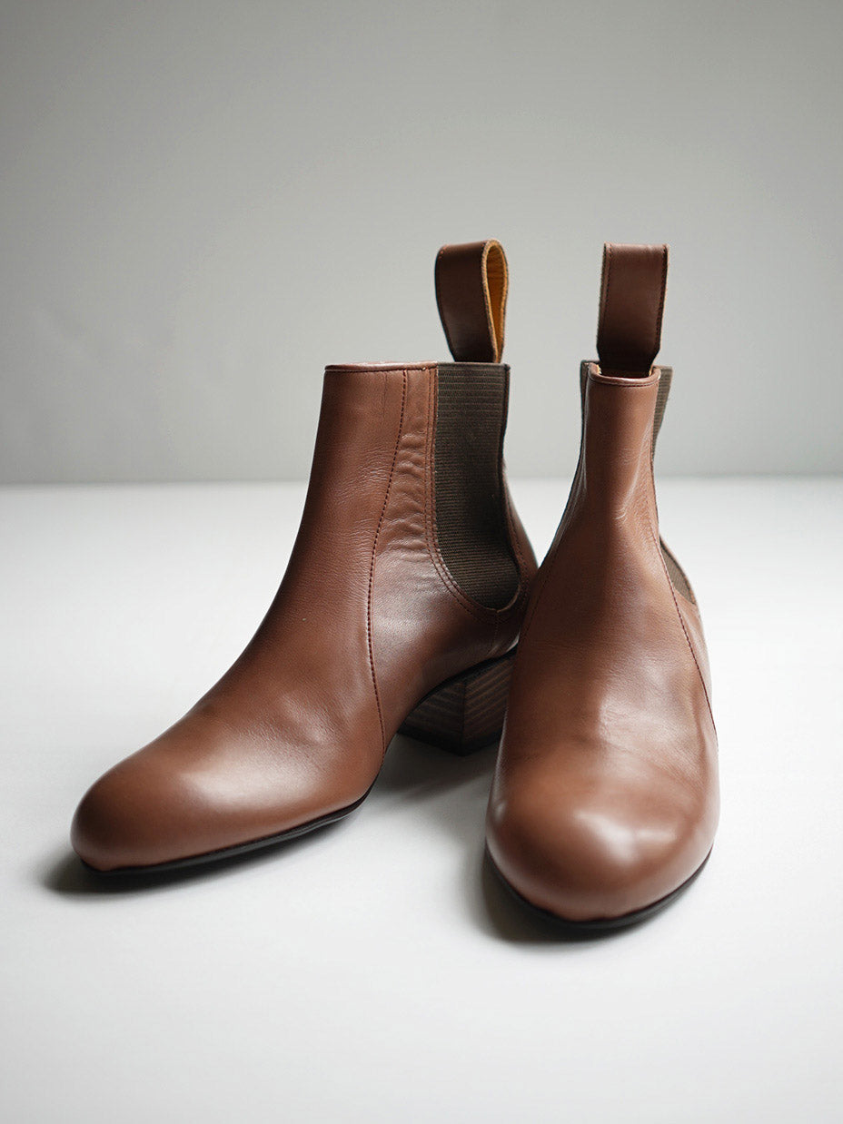 Y.M.walts / Side gore boots “BROWN”