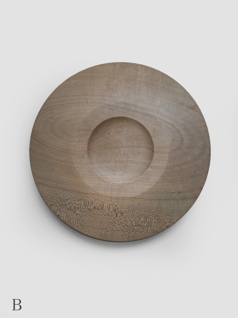 内田悠 / 平皿 (イタヤカエデ・鉄媒染) 24cm